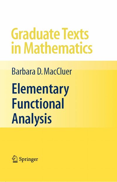 Cover of Elementary Functional Analysis by MacCluer